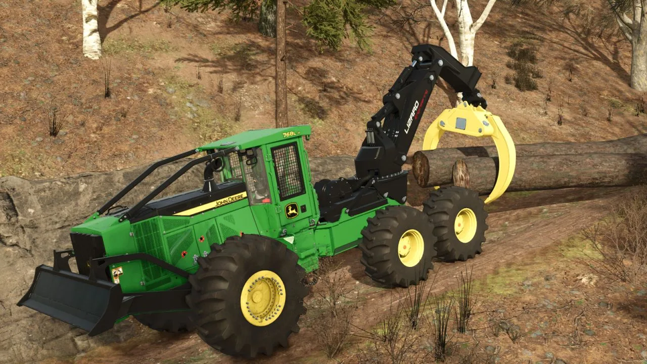 John Deere 768L-II SwingBoom FS25