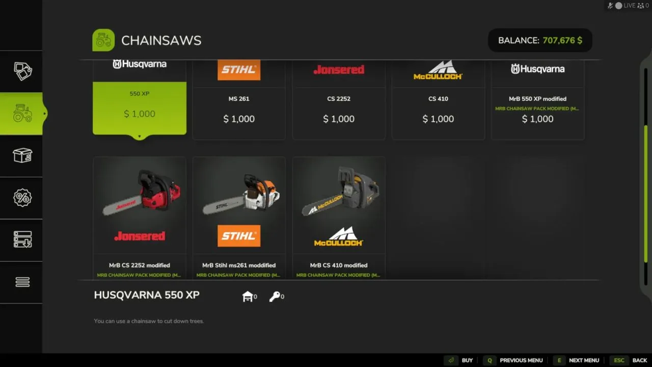 MrB modified Chainsaw pack FS25