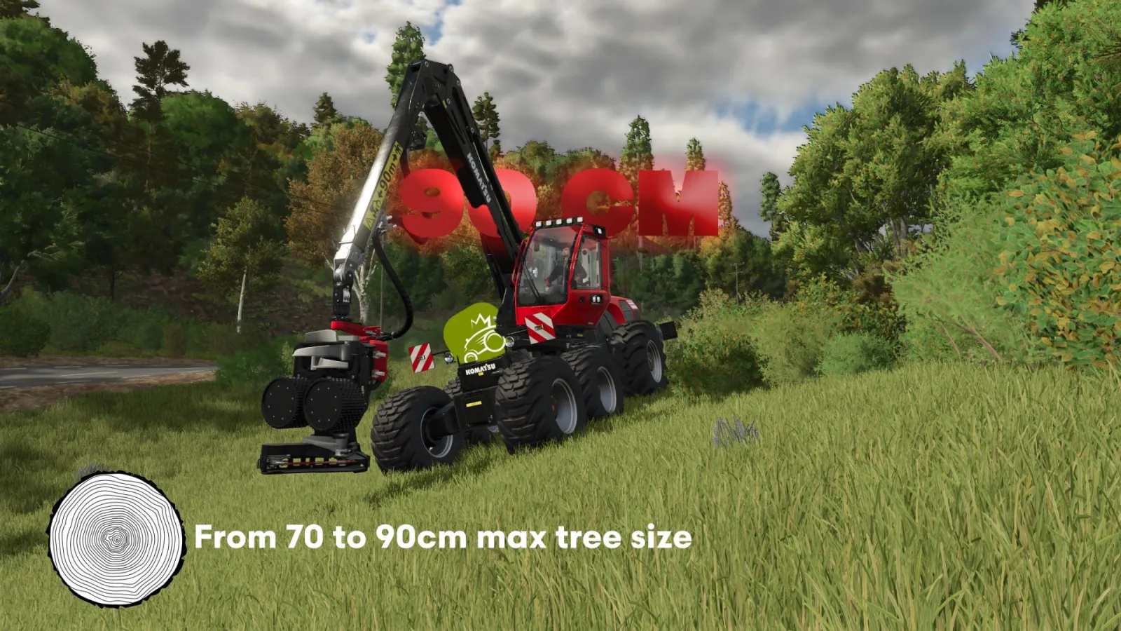 Komatsu 951 (90cm max tree size) FS25