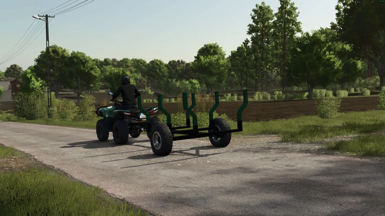 Forest trailer for ATV quad FS25