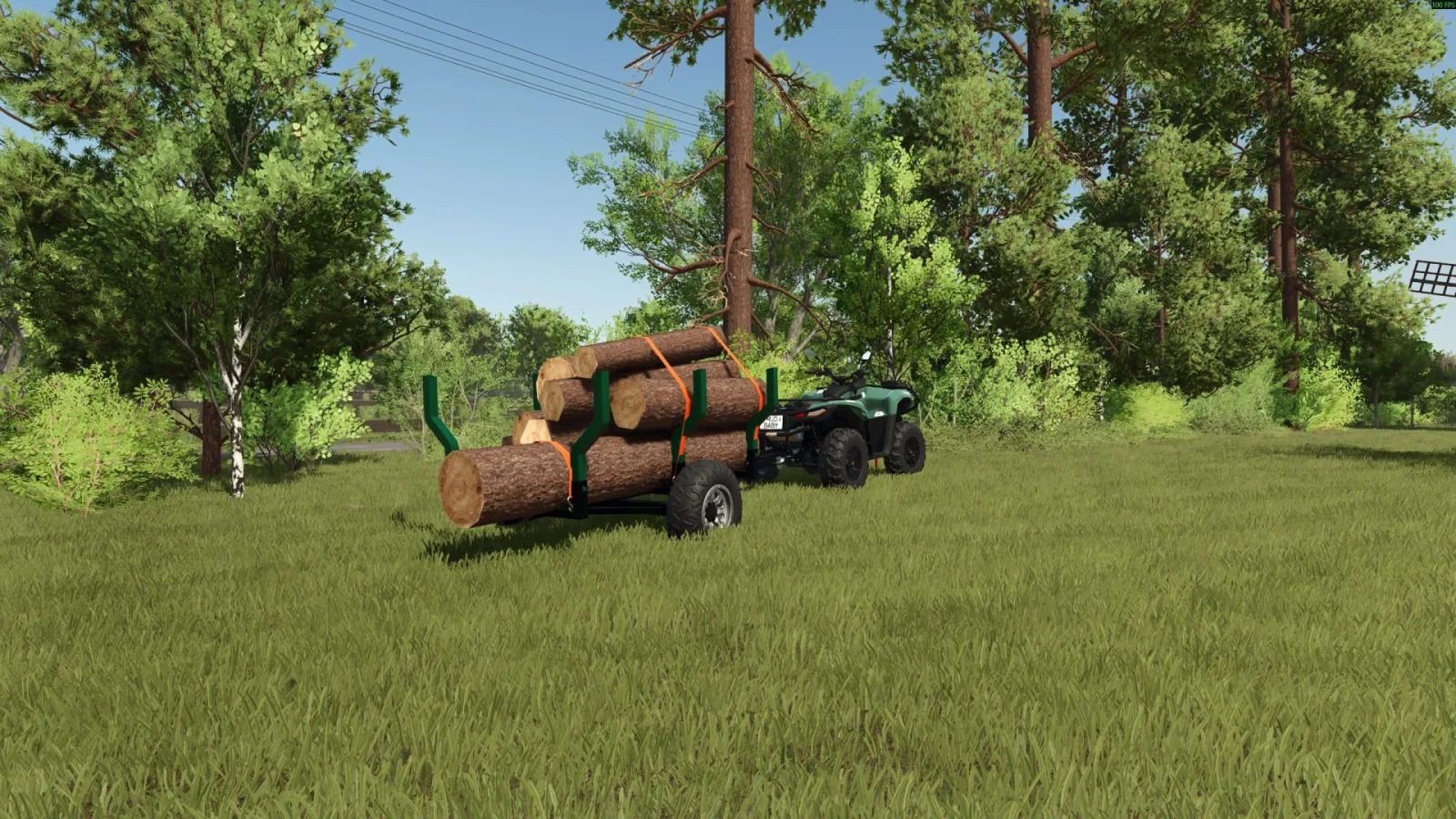 Forest trailer for ATV quad FS25