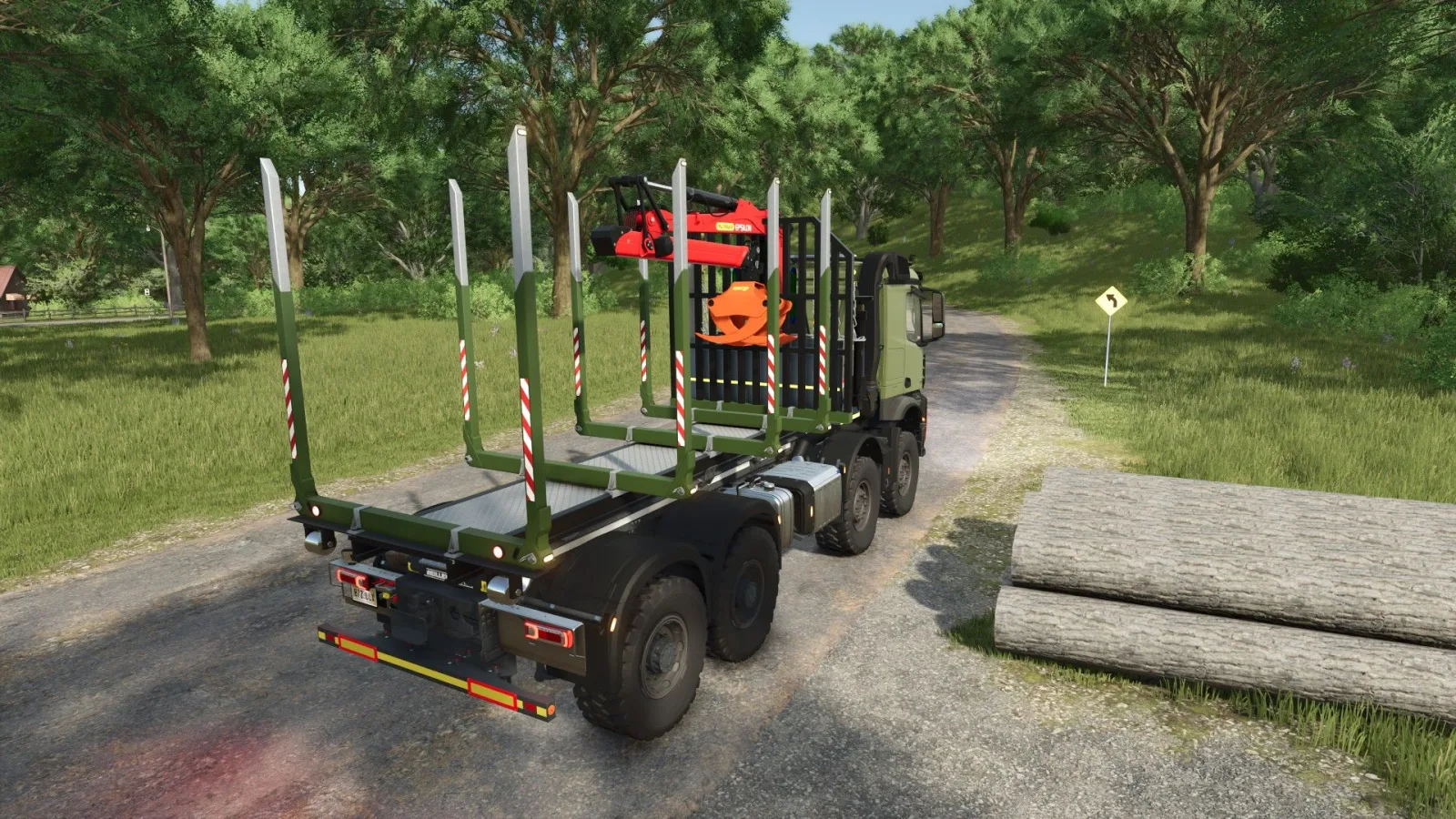 HKL Forestry platform with cran FS25