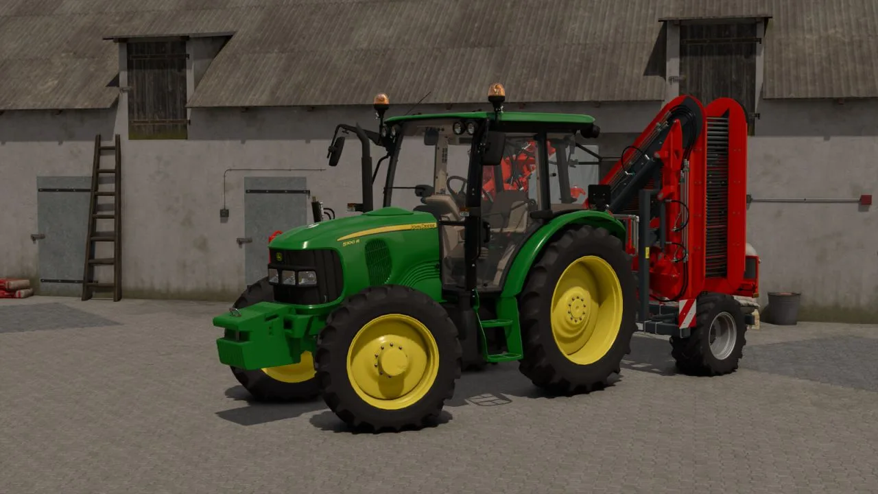 John Deere 5R + 583 FS25