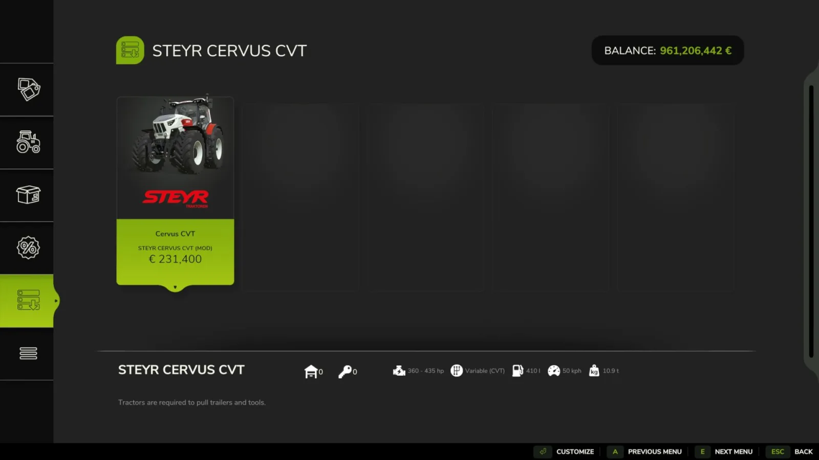 Steyr Cervus CVT FS25