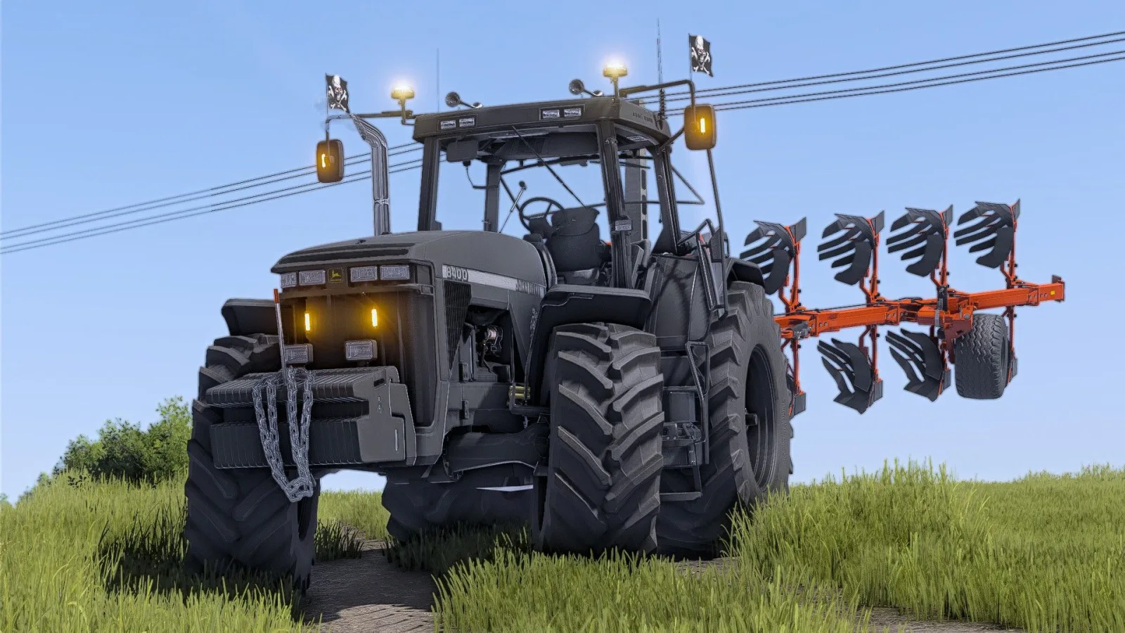 John Deere 8000 Series Dark Style FS25