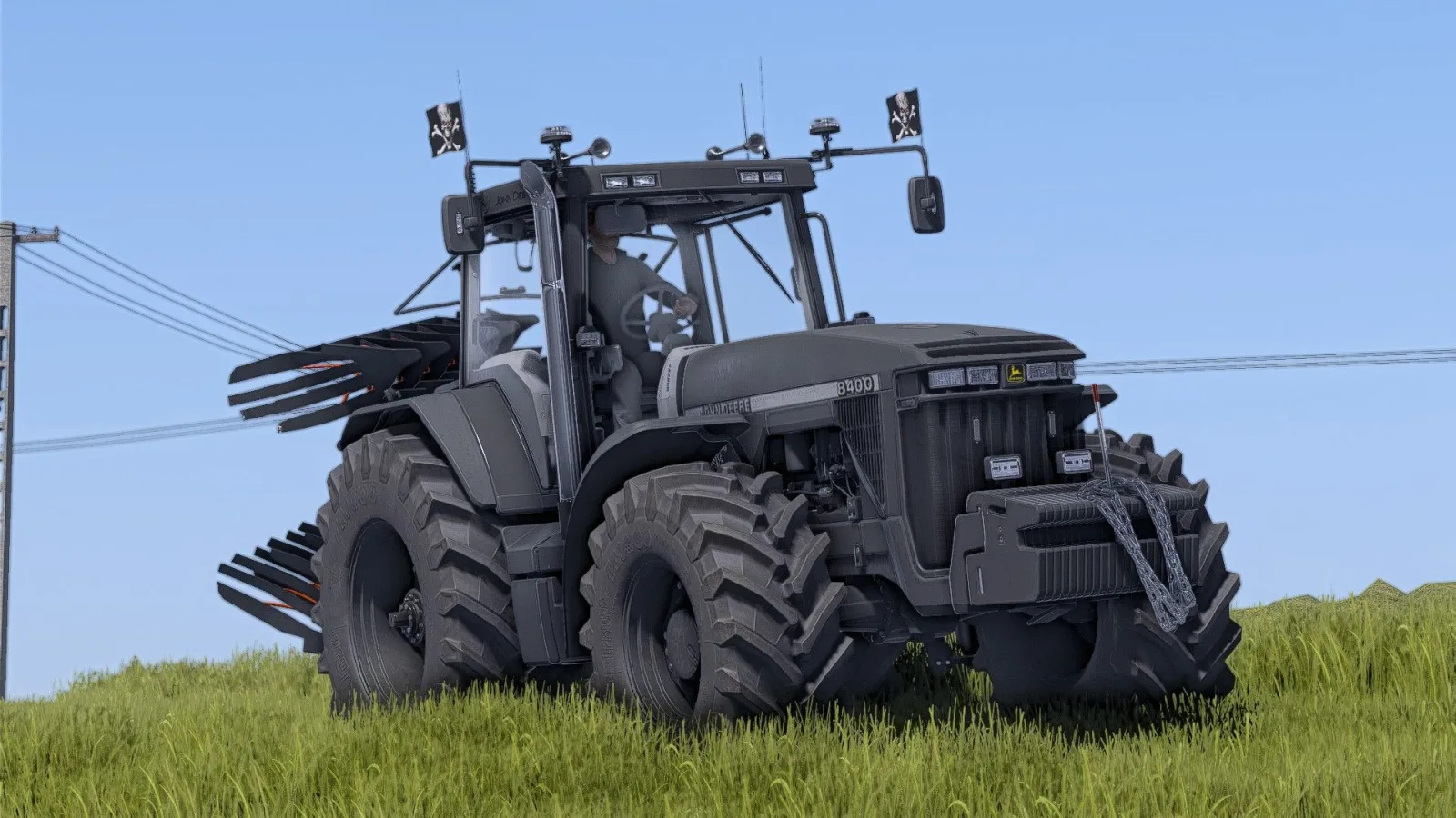 John Deere 8000 Series Dark Style FS25