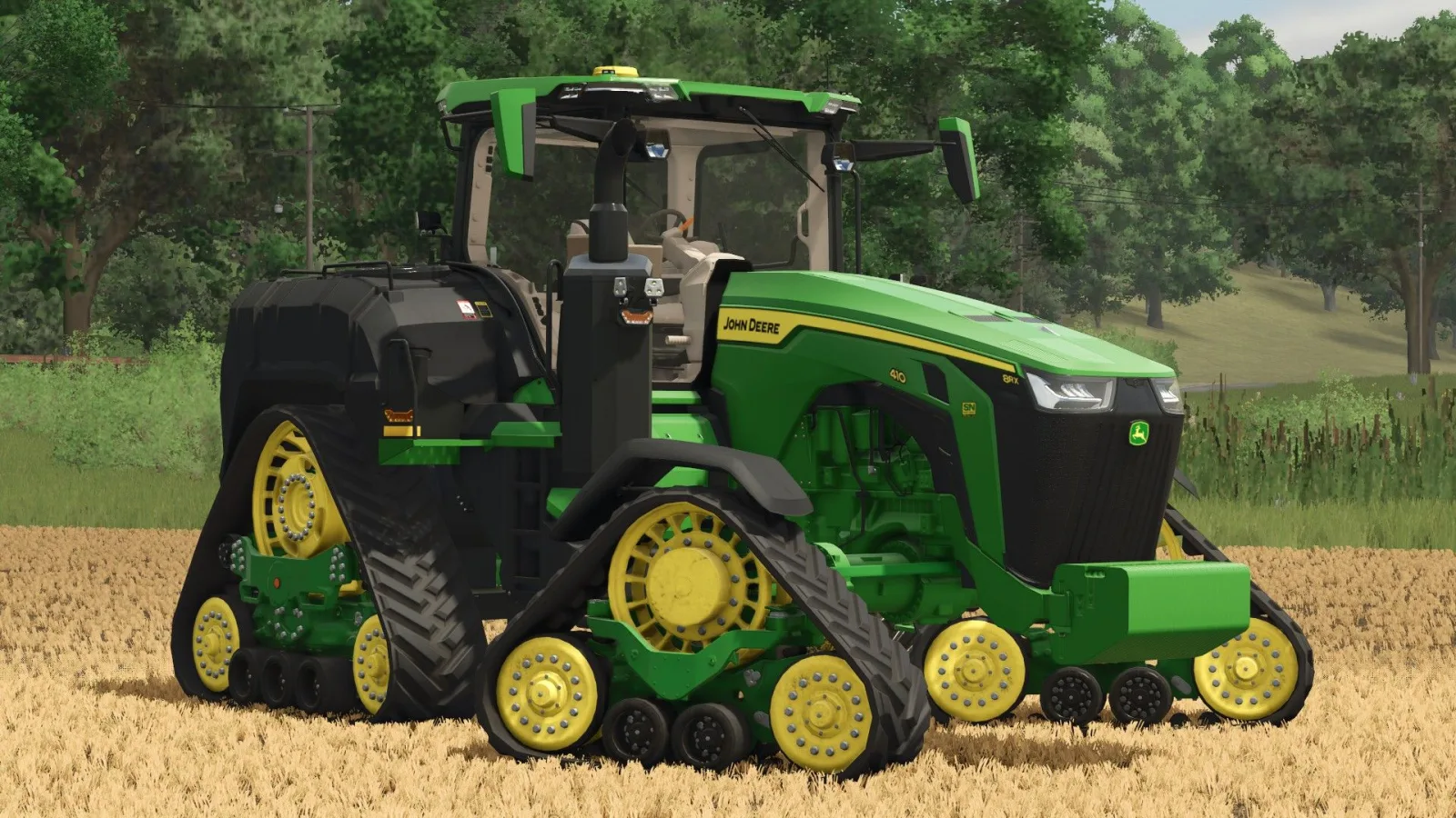 John Deere 8RX with ExactRate Tanks FS25