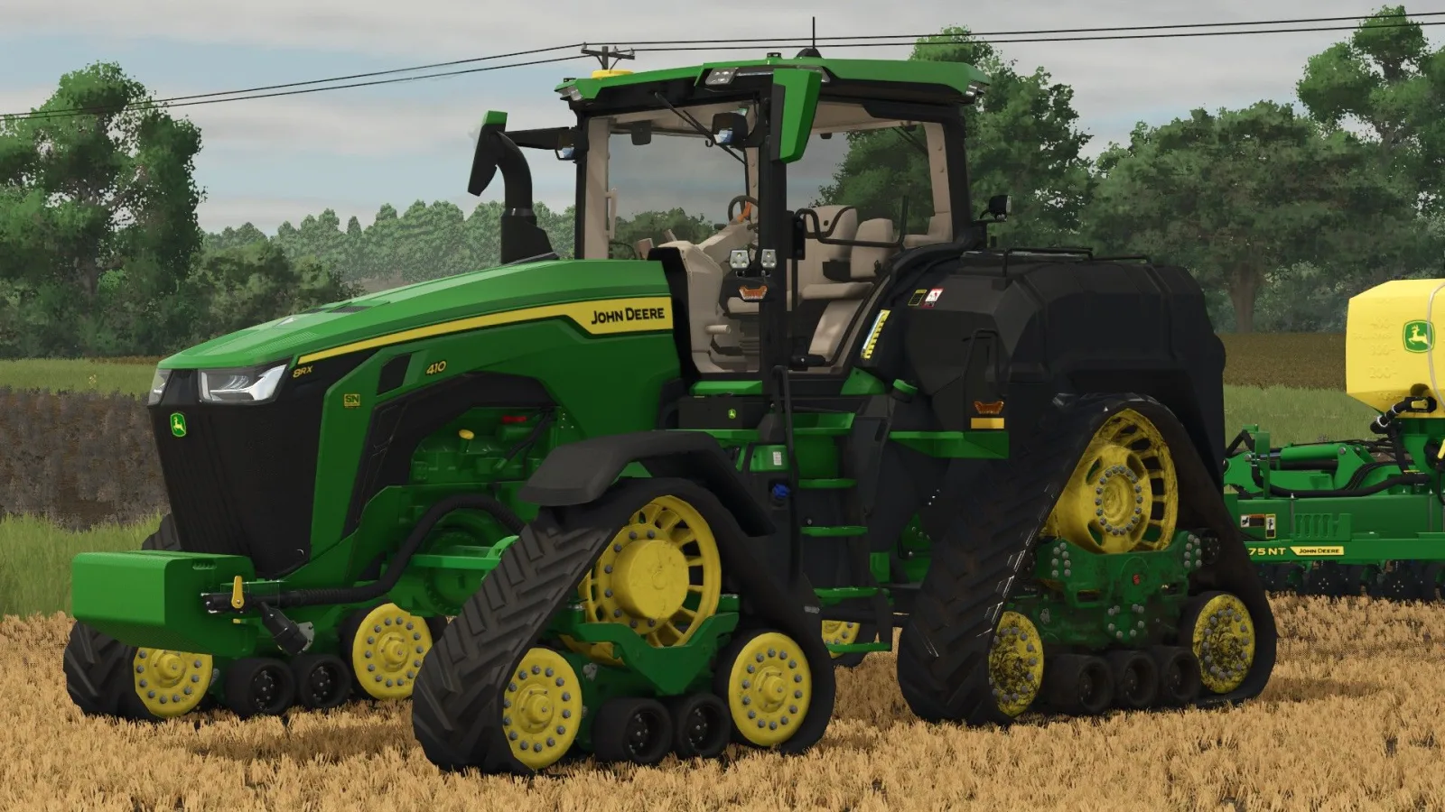 John Deere 8RX with ExactRate Tanks FS25