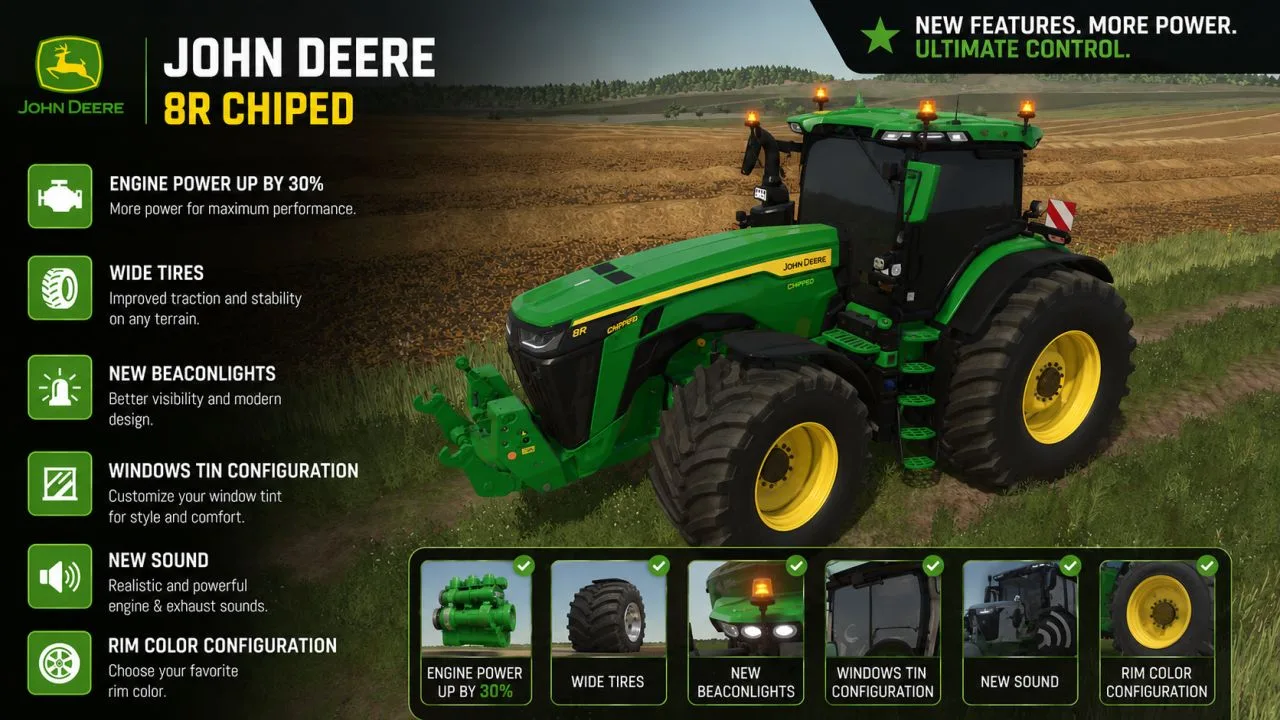 John Deere 8R PowerSwap FS25
