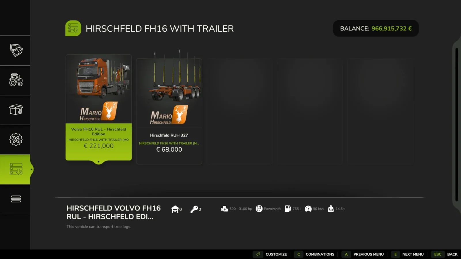 Forestry truck with loading crane FS25