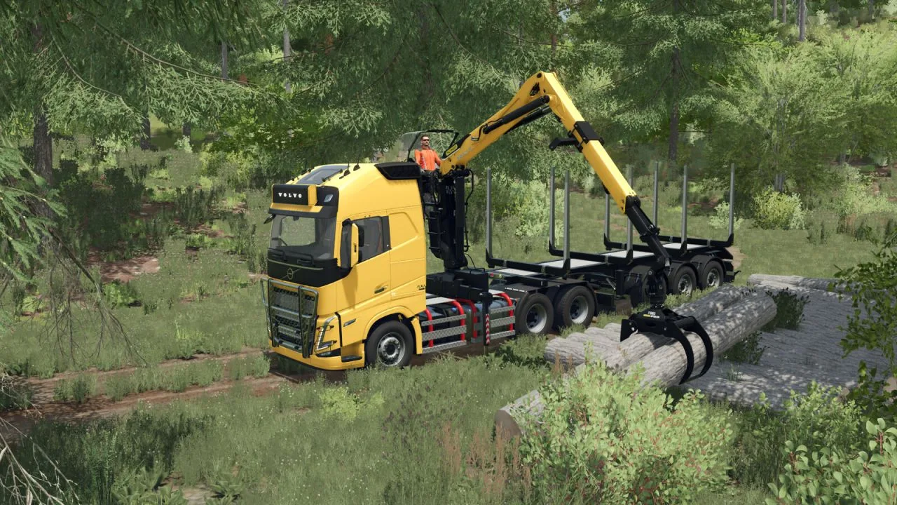 Volvo FH 16 Forestry Z-Crane Semi Pack FS25