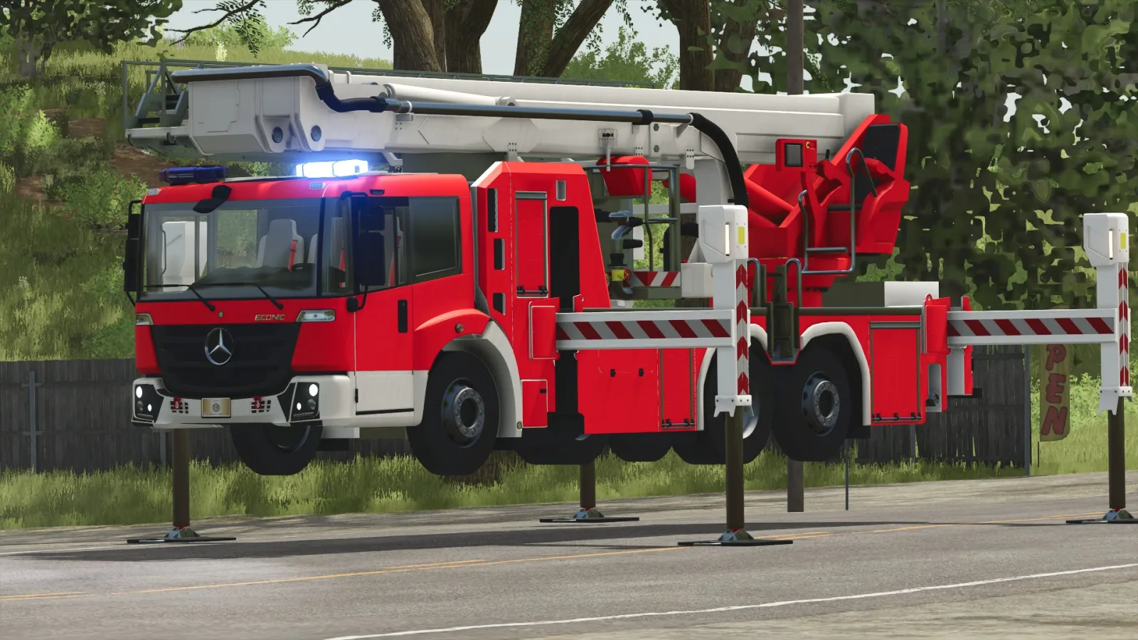 Mercedes Benz Econic WISS telescopic mast platform FS25