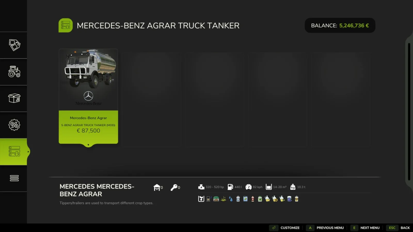 Mercedes-Benz Agrar Truck Tankers FS25