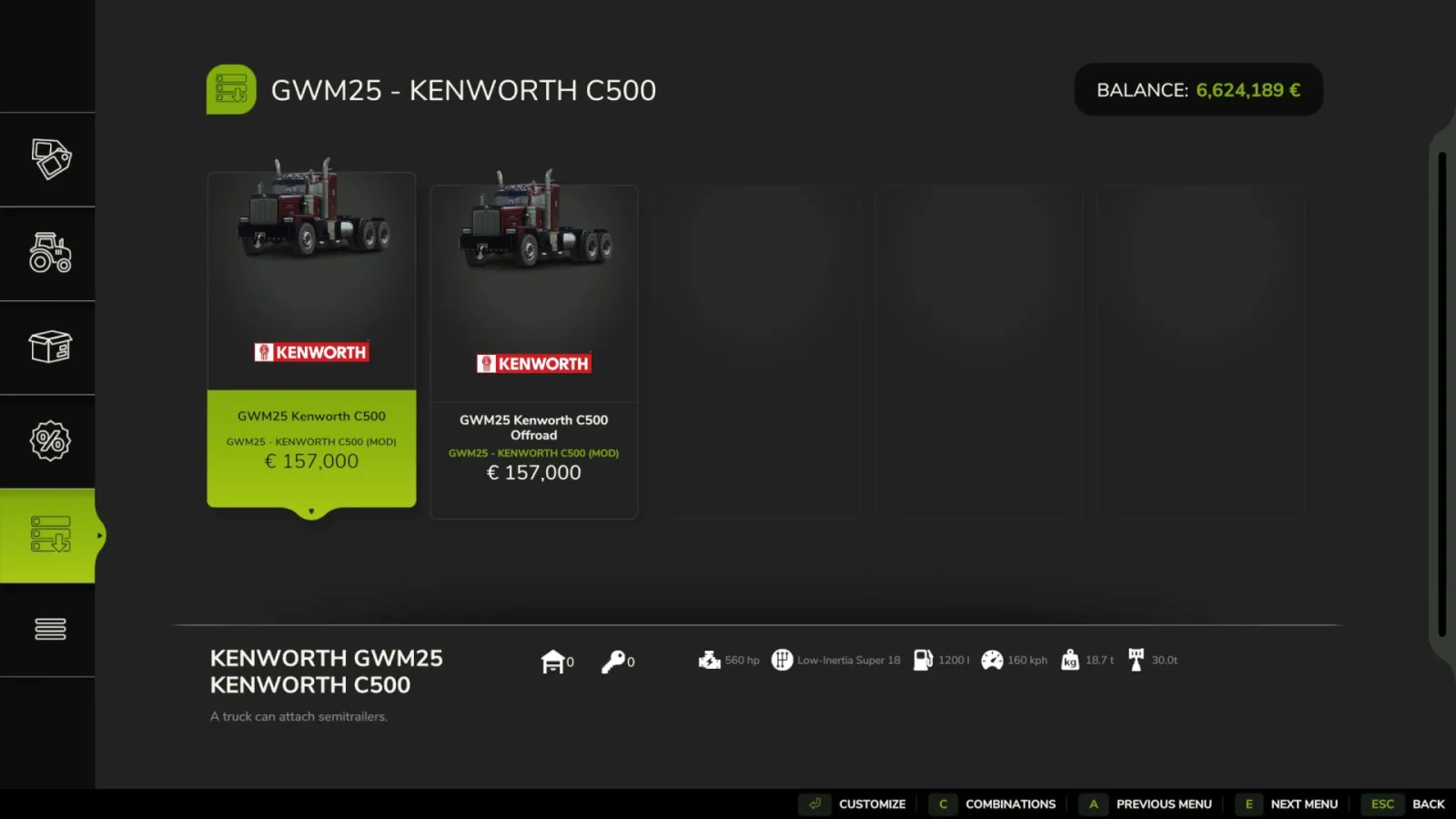 Kenworth C500 FS25