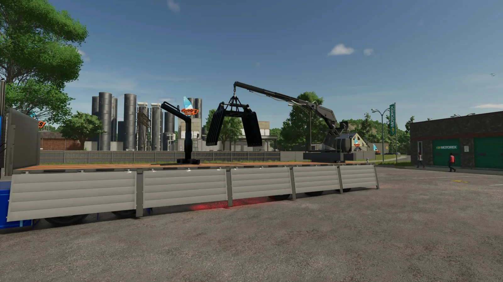 Stenen trailer with crane FS25