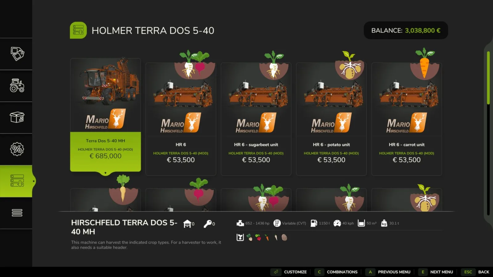 Vegetable Harvesters - Hirschfeld Edition FS25