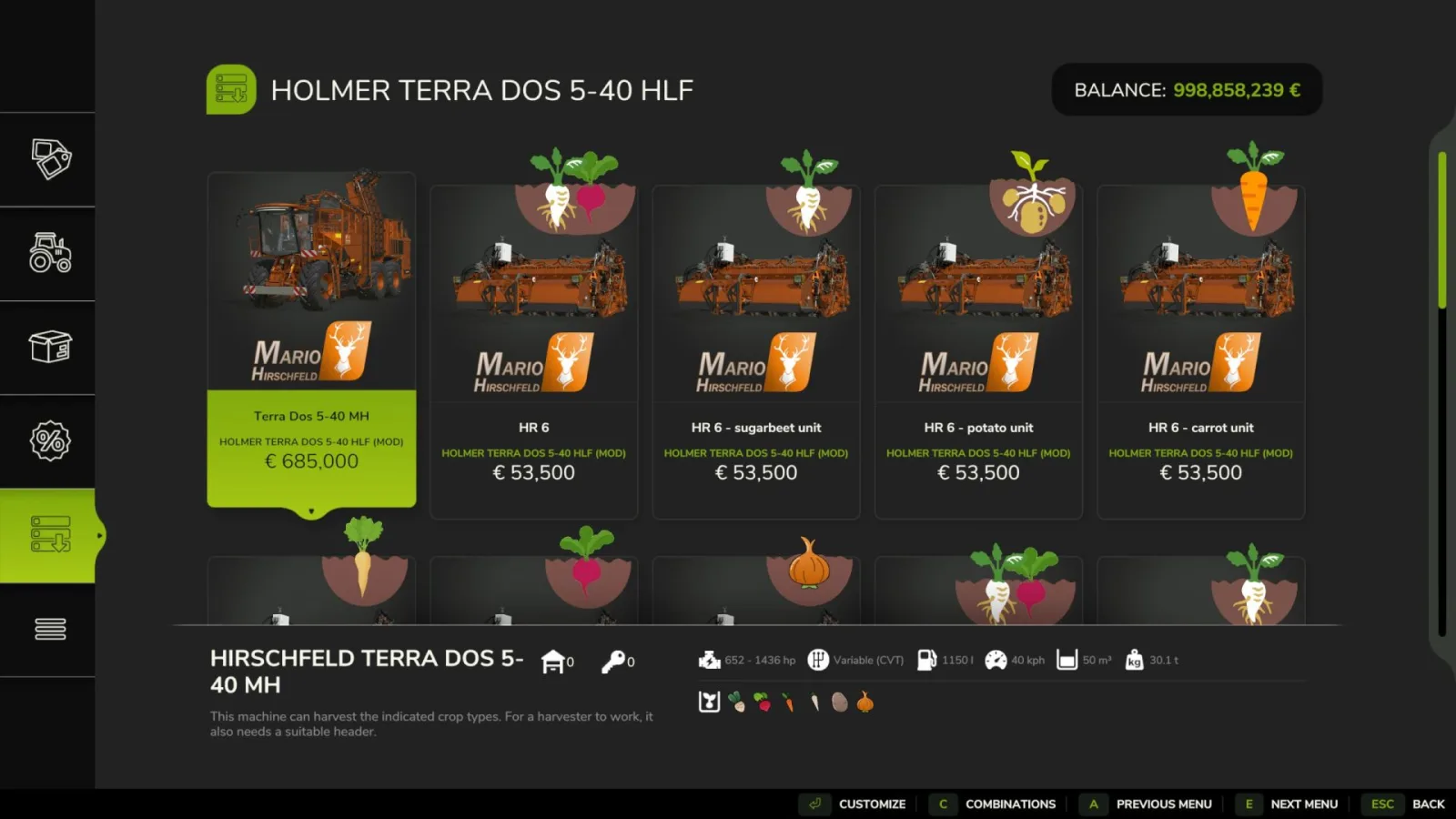 Holmer Update Onions FS25