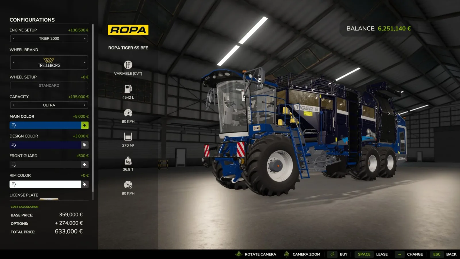 Ropa Tiger 6S Big Field Edition FS25