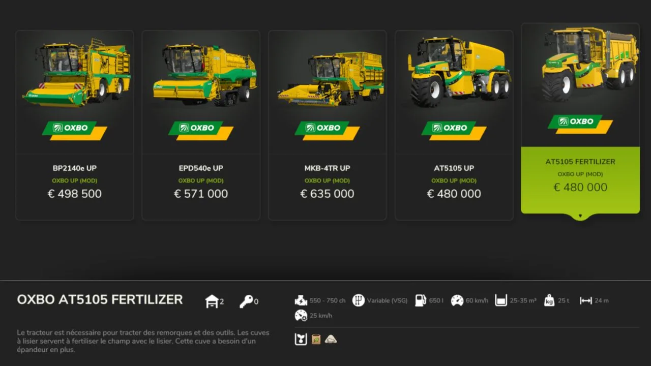 Oxbo UP Pack FS25