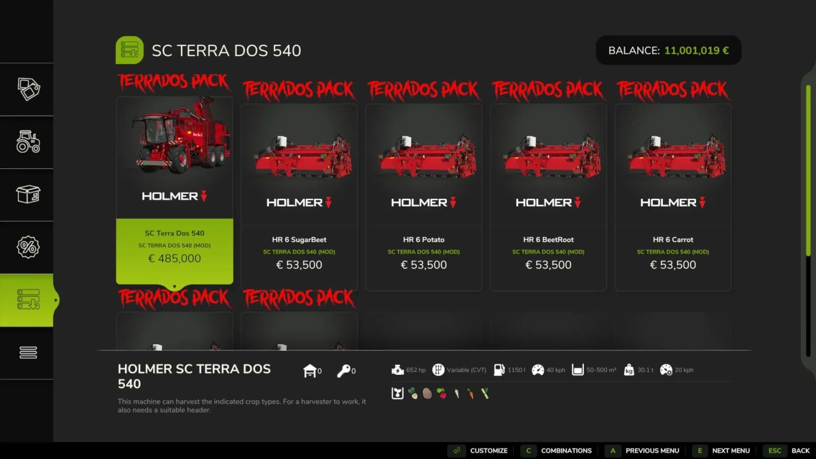 Holmer Terra Dos Multifruit Pack FS25