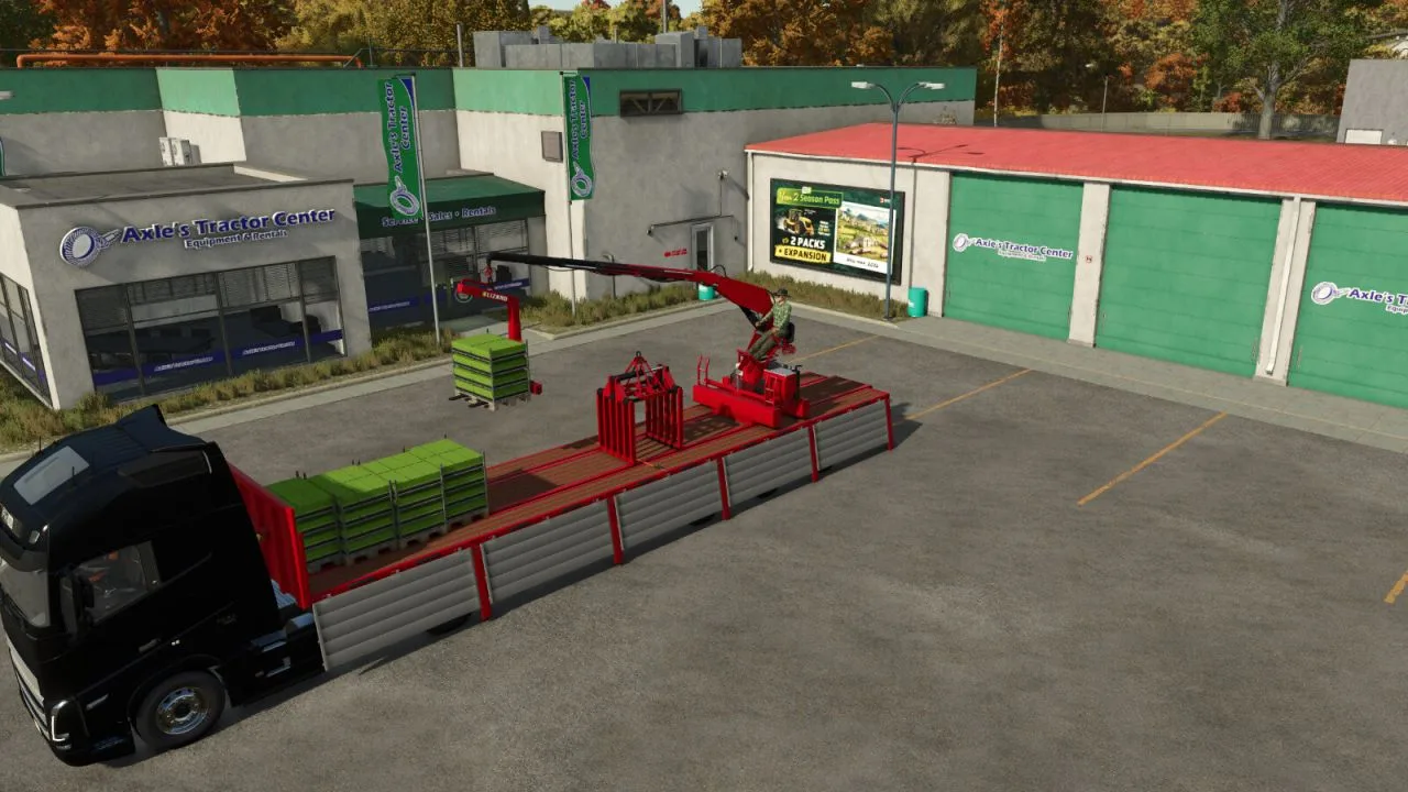 Platform Trailer With Crane FS25