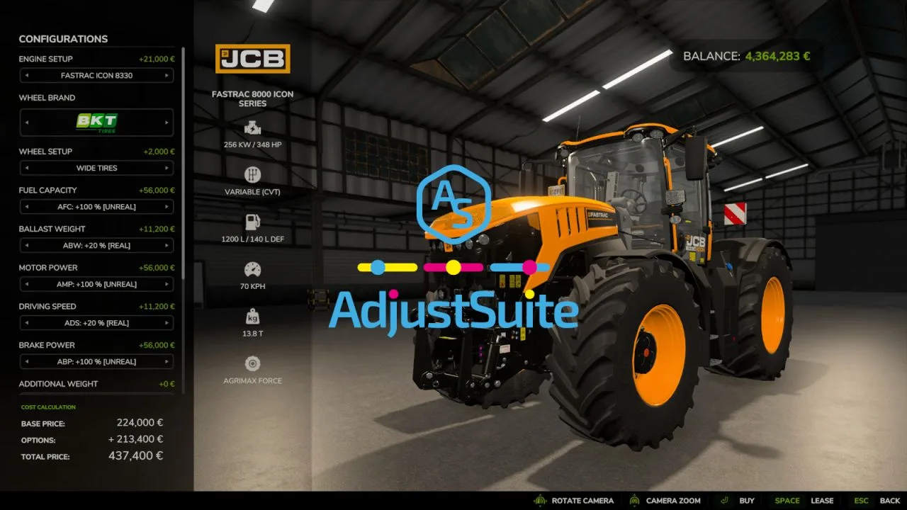 Adjust Suite FS25