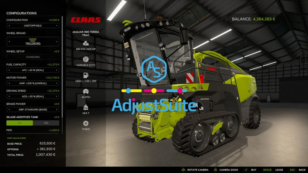 Adjust Suite FS25