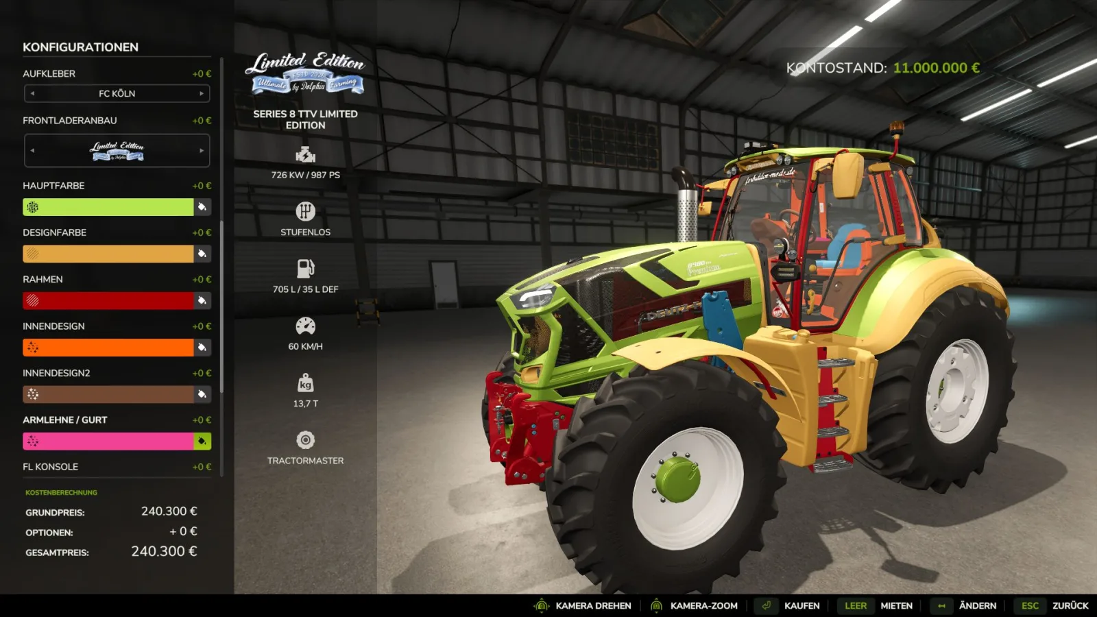 Deutz Series 8 8980 TTV Limited Edition FS25