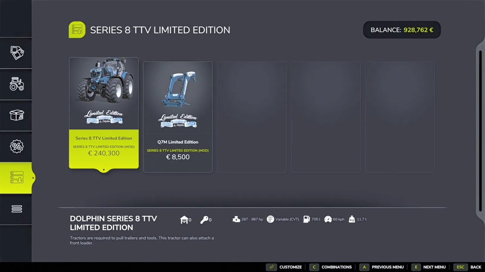 Deutz Series 8 8980 TTV Limited Edition FS25