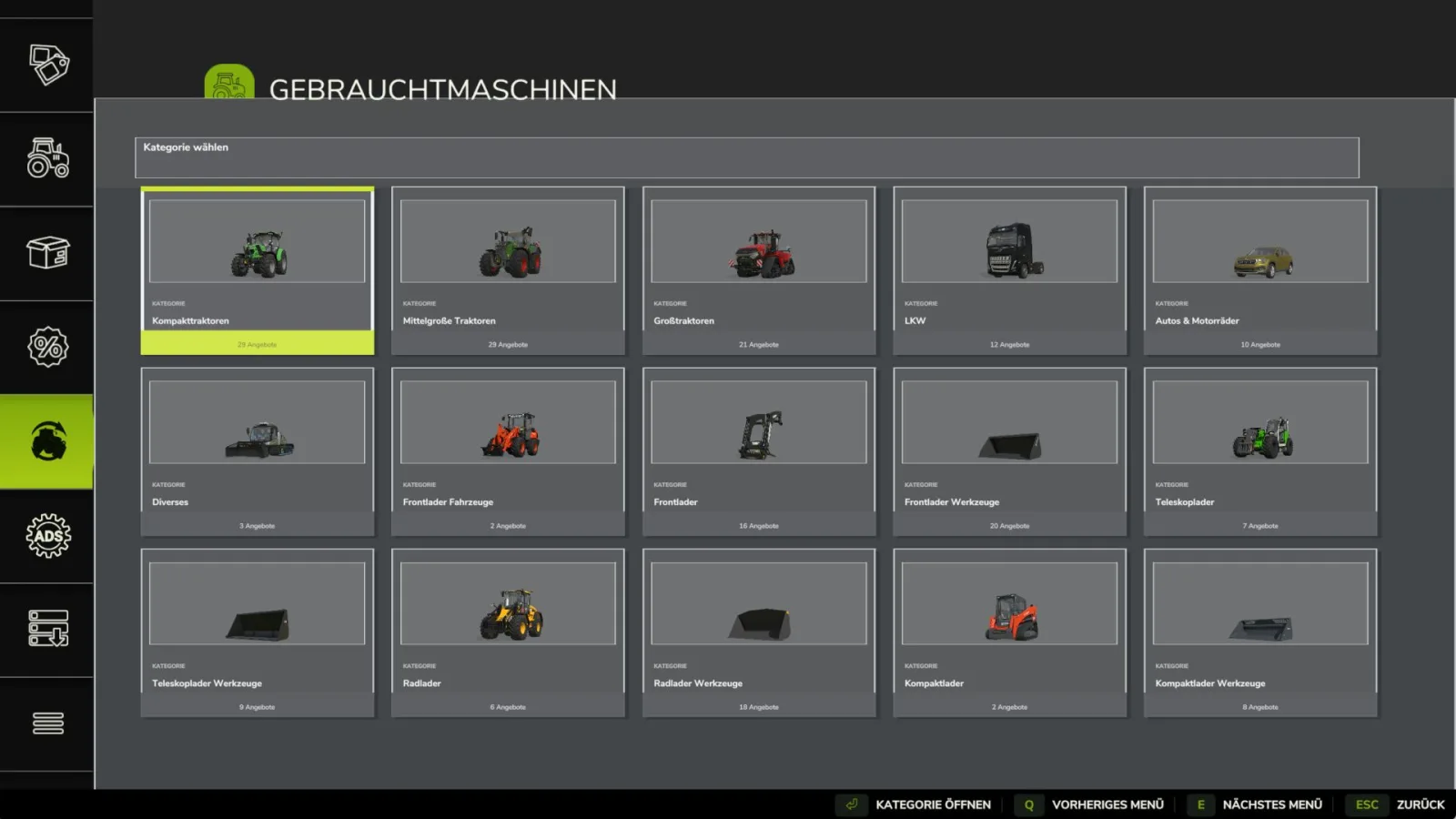 Realistic Used Machinery Market FS25
