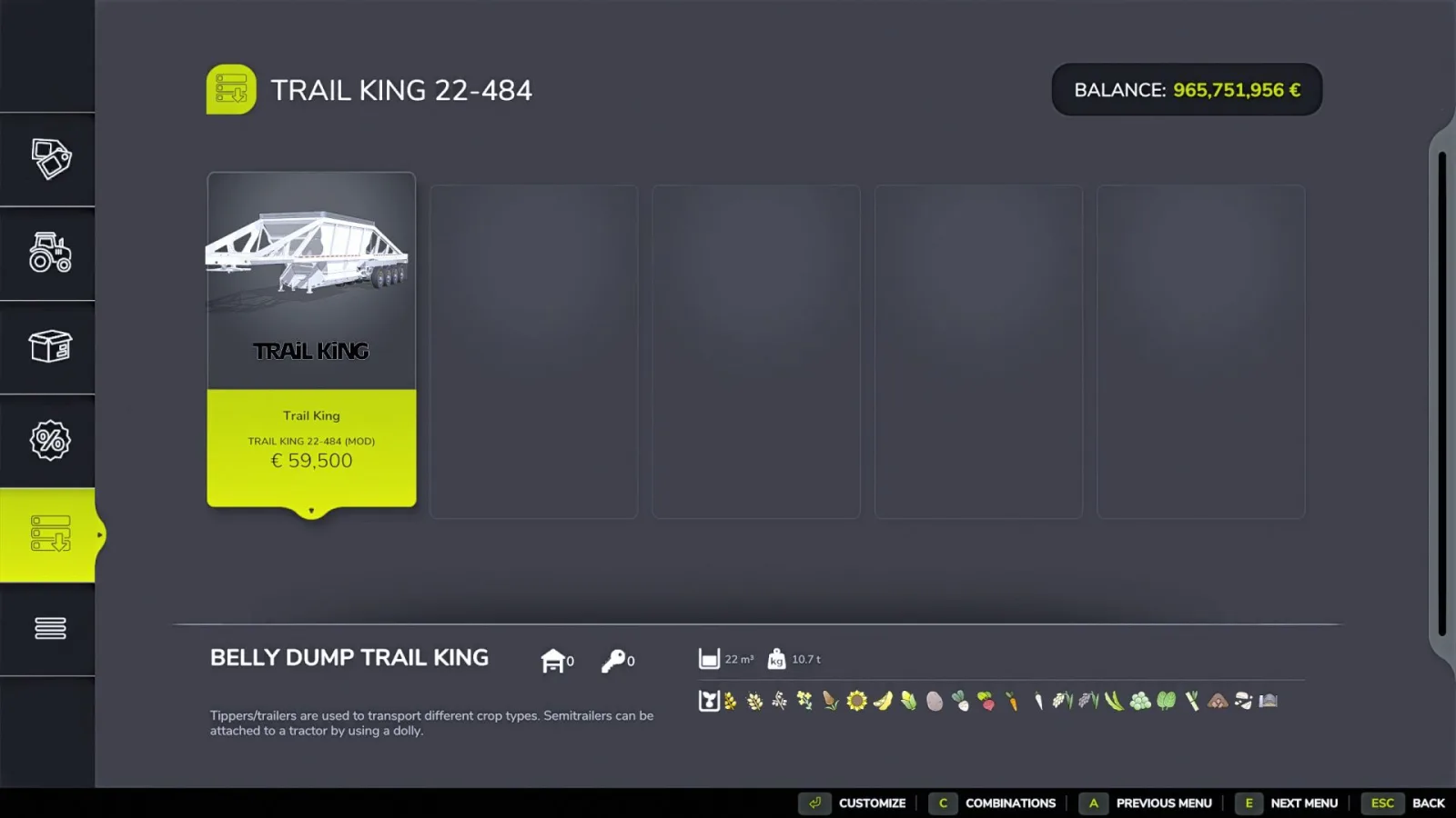 Trail King Belly Dump FS25