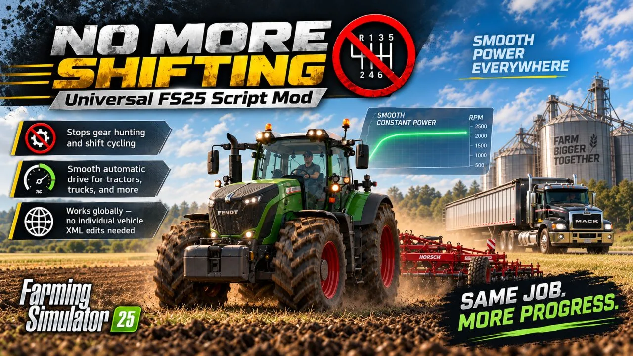 No More Gear Shifting FS25
