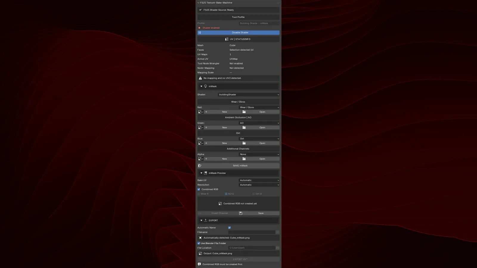 [Blender Add-on]  Texture-Bake-Machine FS25 - screenshot 3