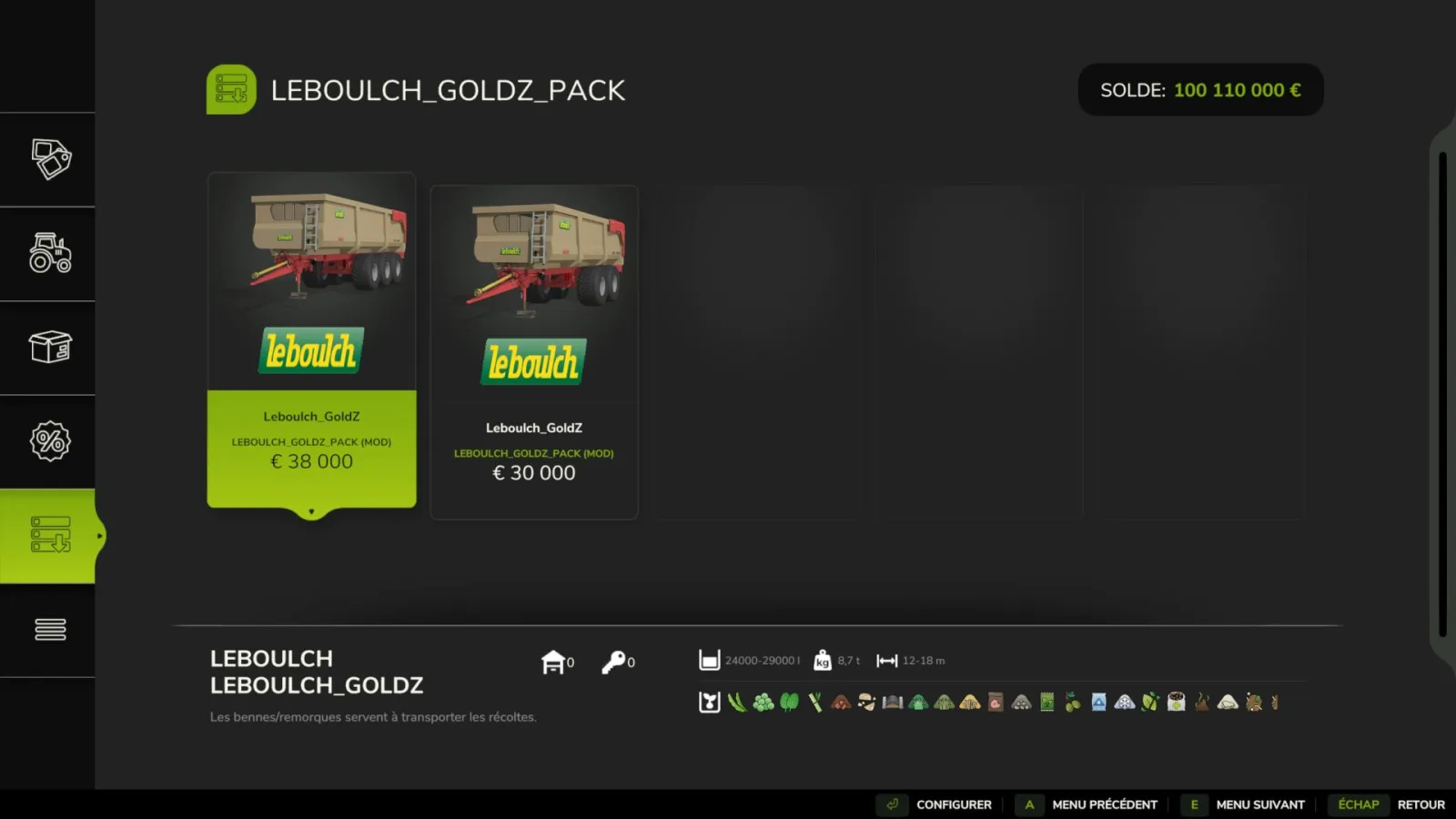 Leboulch Gold Z Pack FS25 - screenshot 3