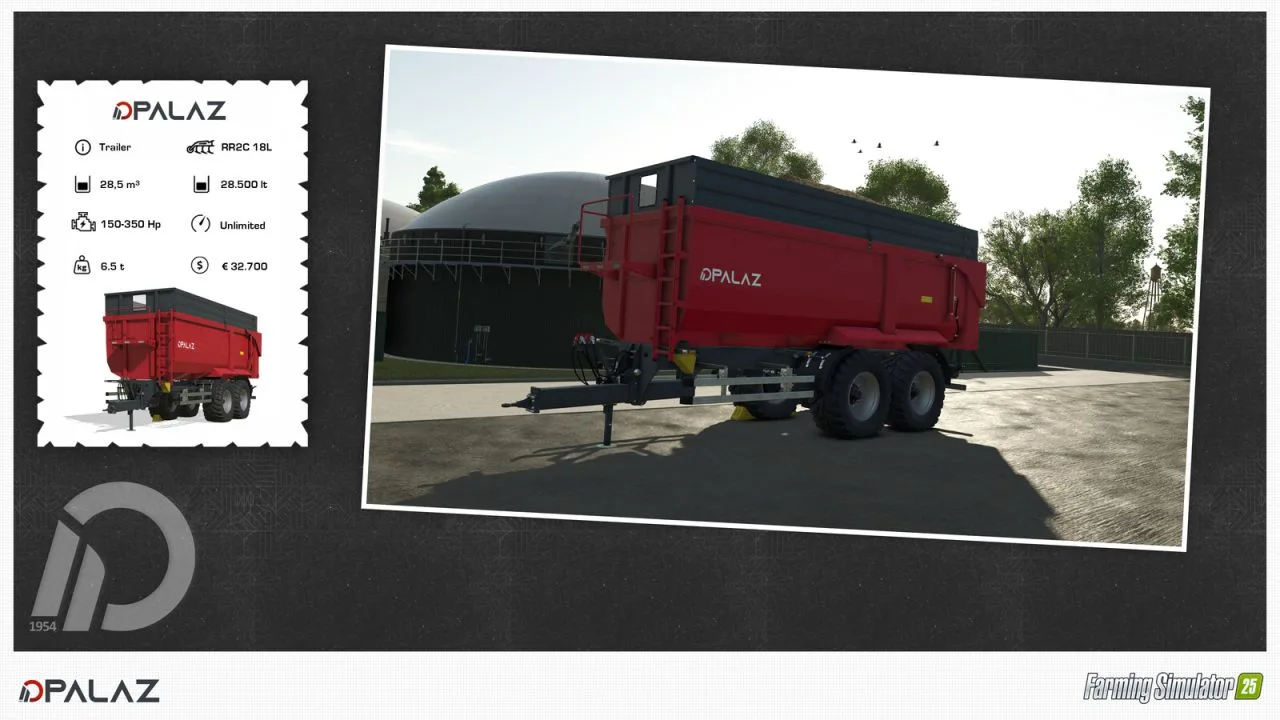 Palaz RR2C 18L Trailer FS25 - screenshot 2