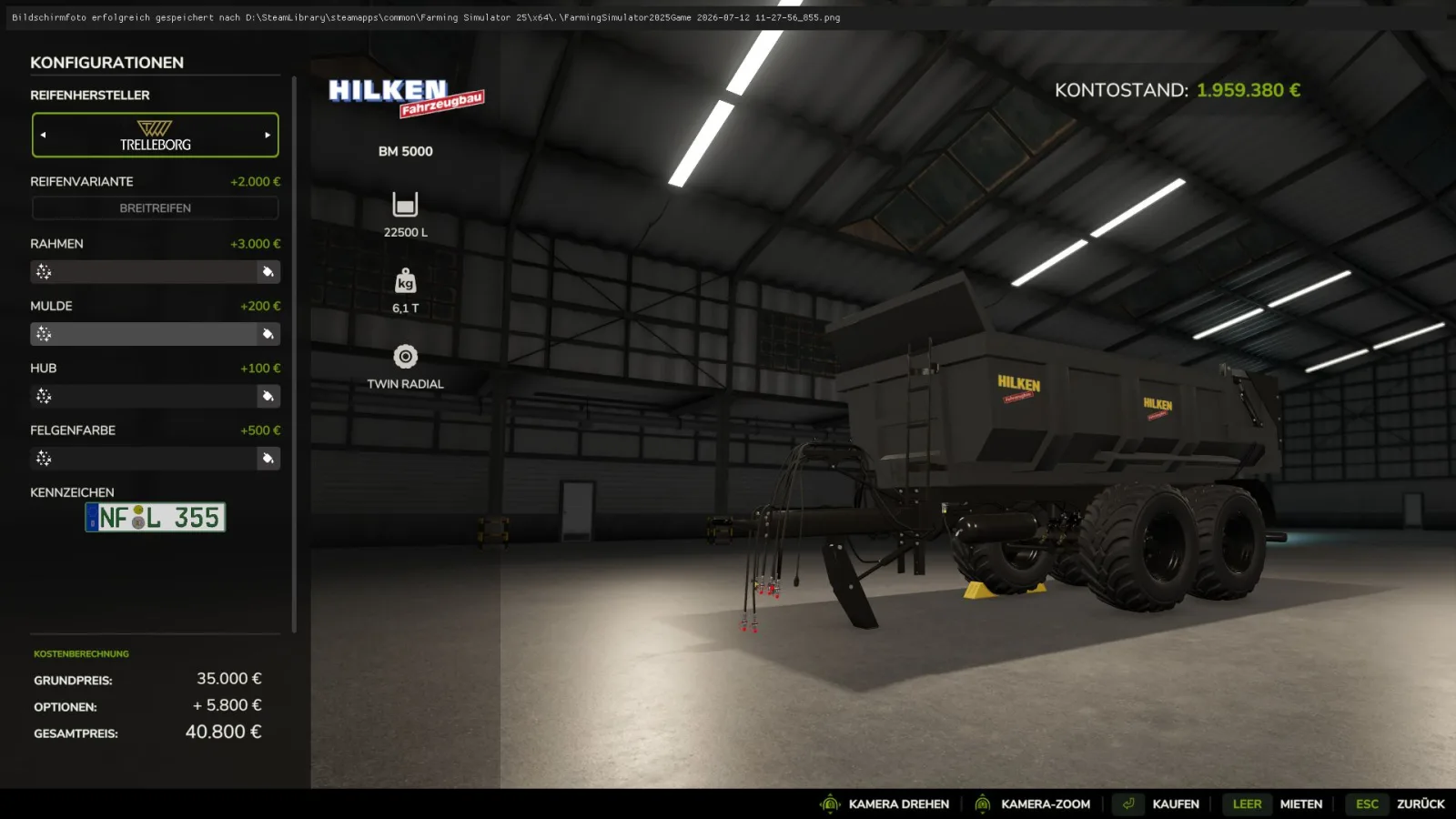 Hilken BM 5000 FS25 - screenshot 2