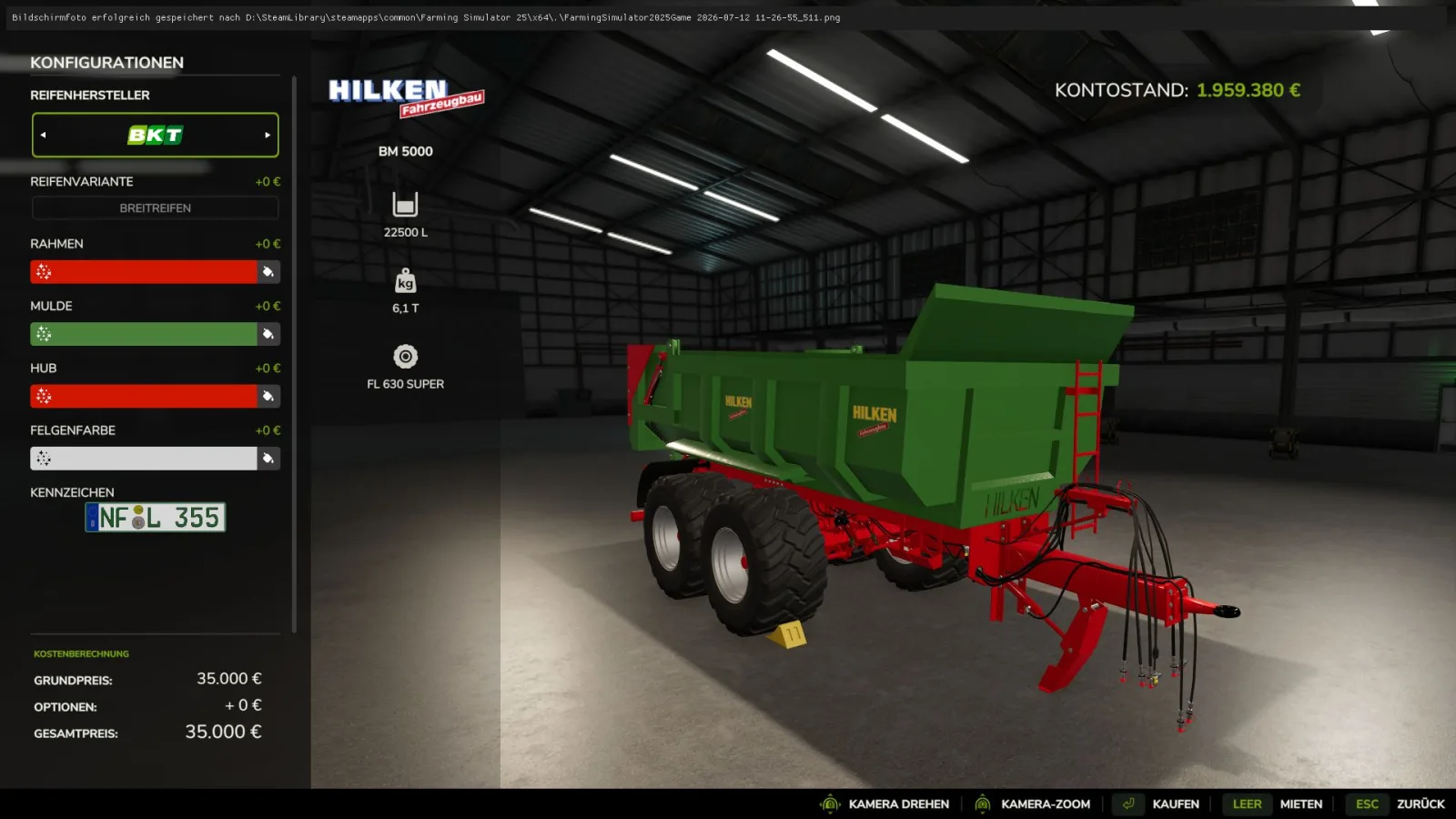 Hilken BM 5000 FS25 - screenshot 1