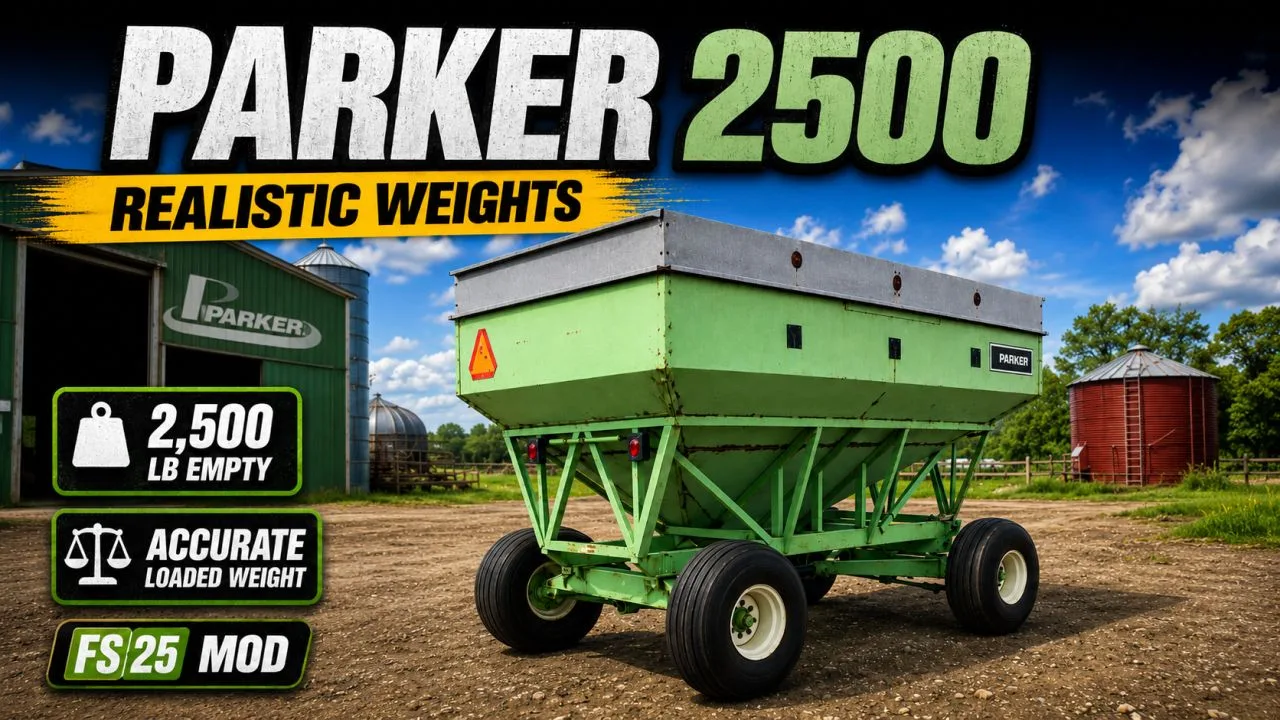 Parker 2500 gravity wagon (weight correction) FS25 - screenshot 1