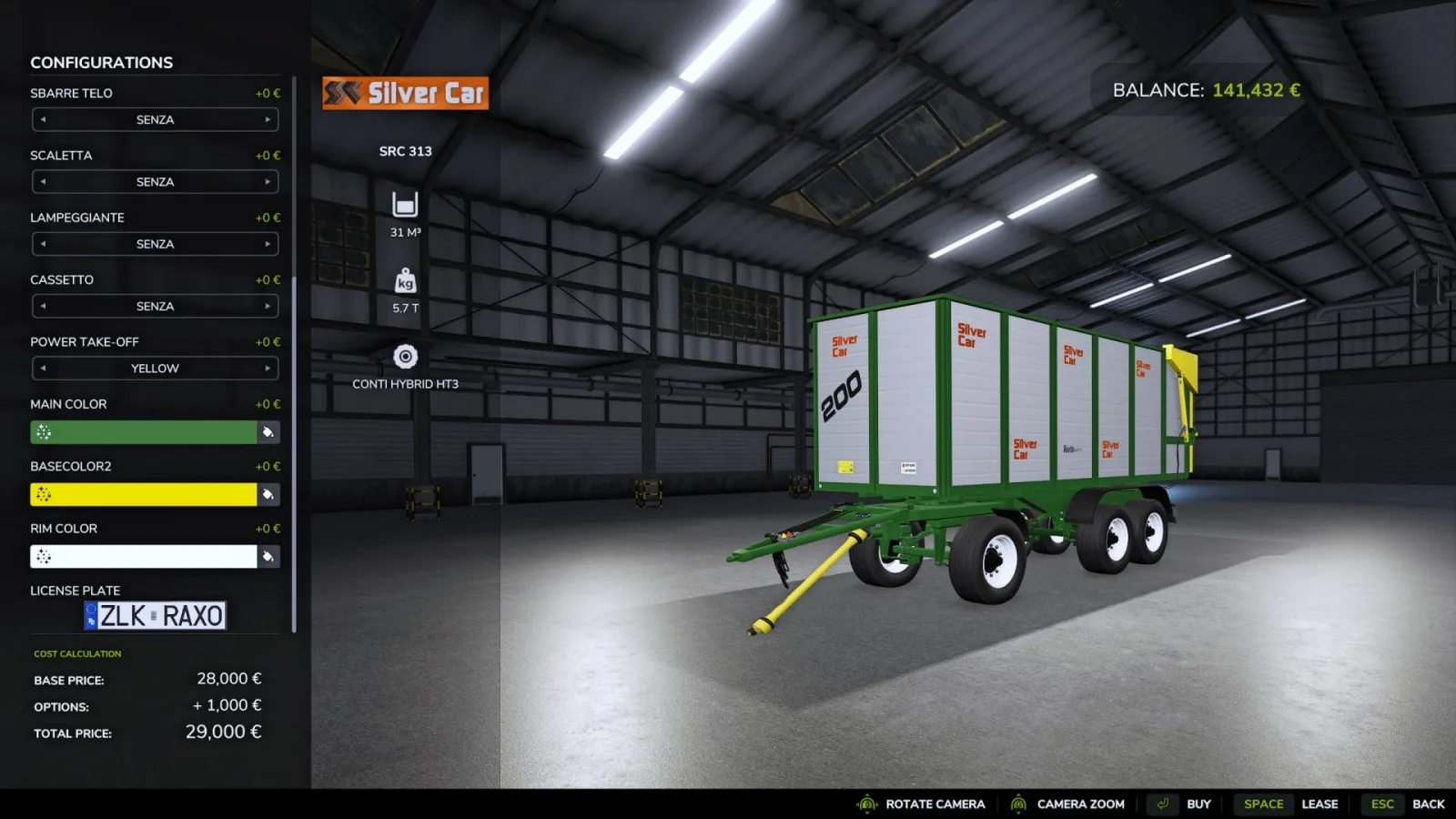 Silver Car / Vanara SRC 313 FS25 - screenshot 3
