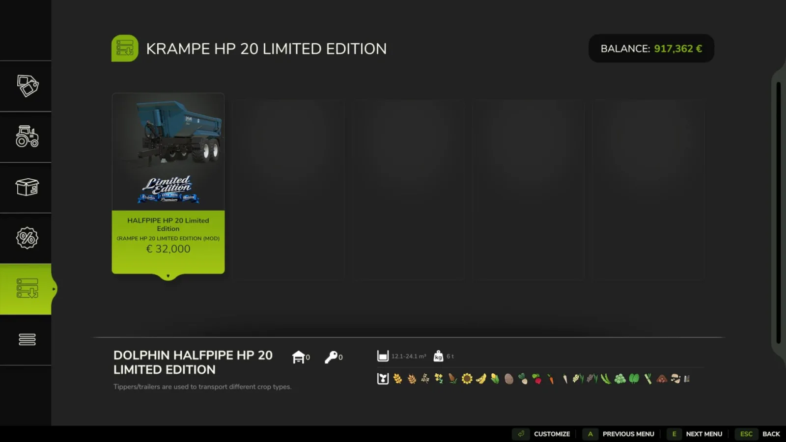 Krampe HP 20 Limited Edition FS25 - screenshot 3