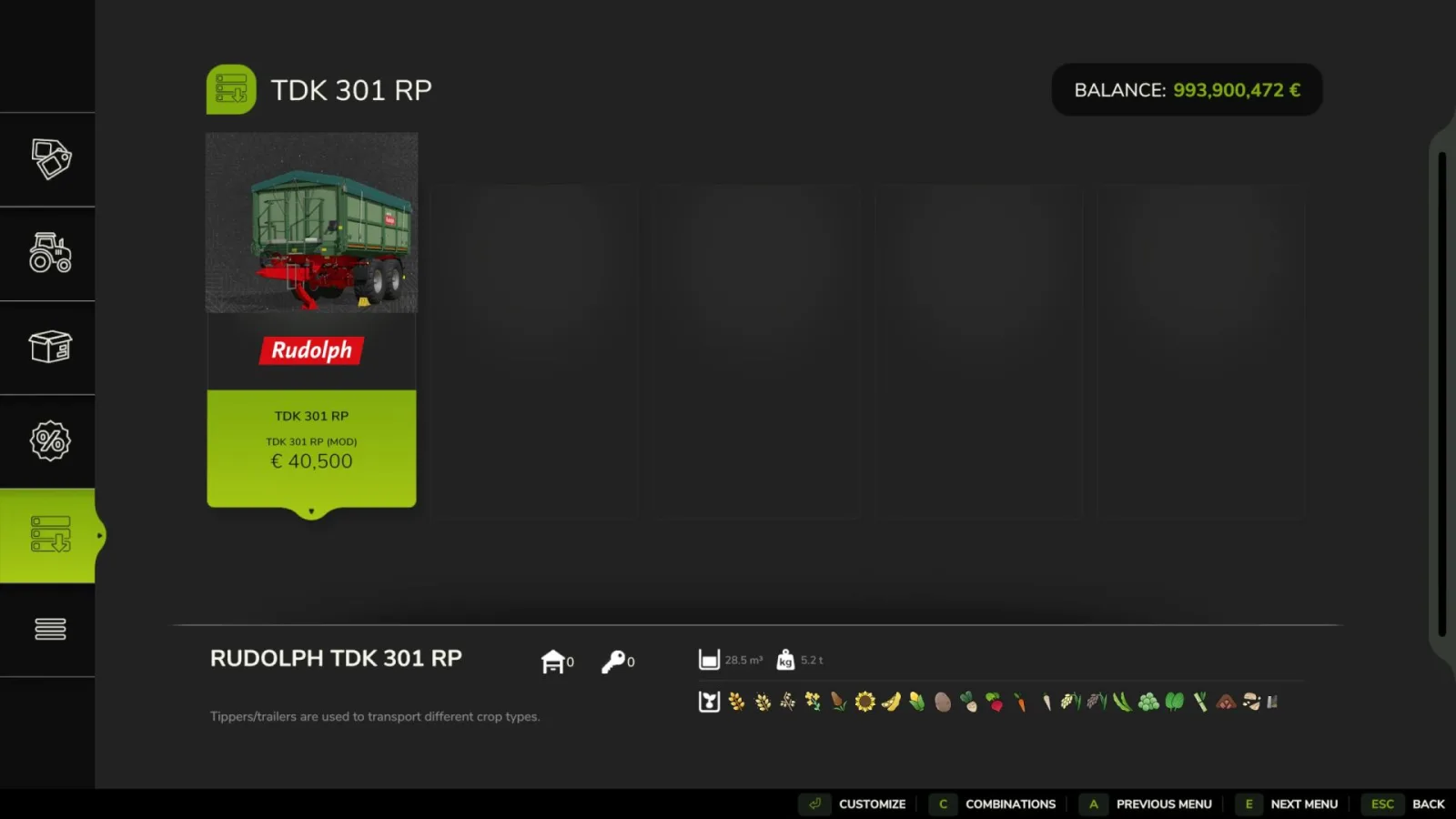 Rudolph TDK 301 FS25 - screenshot 2