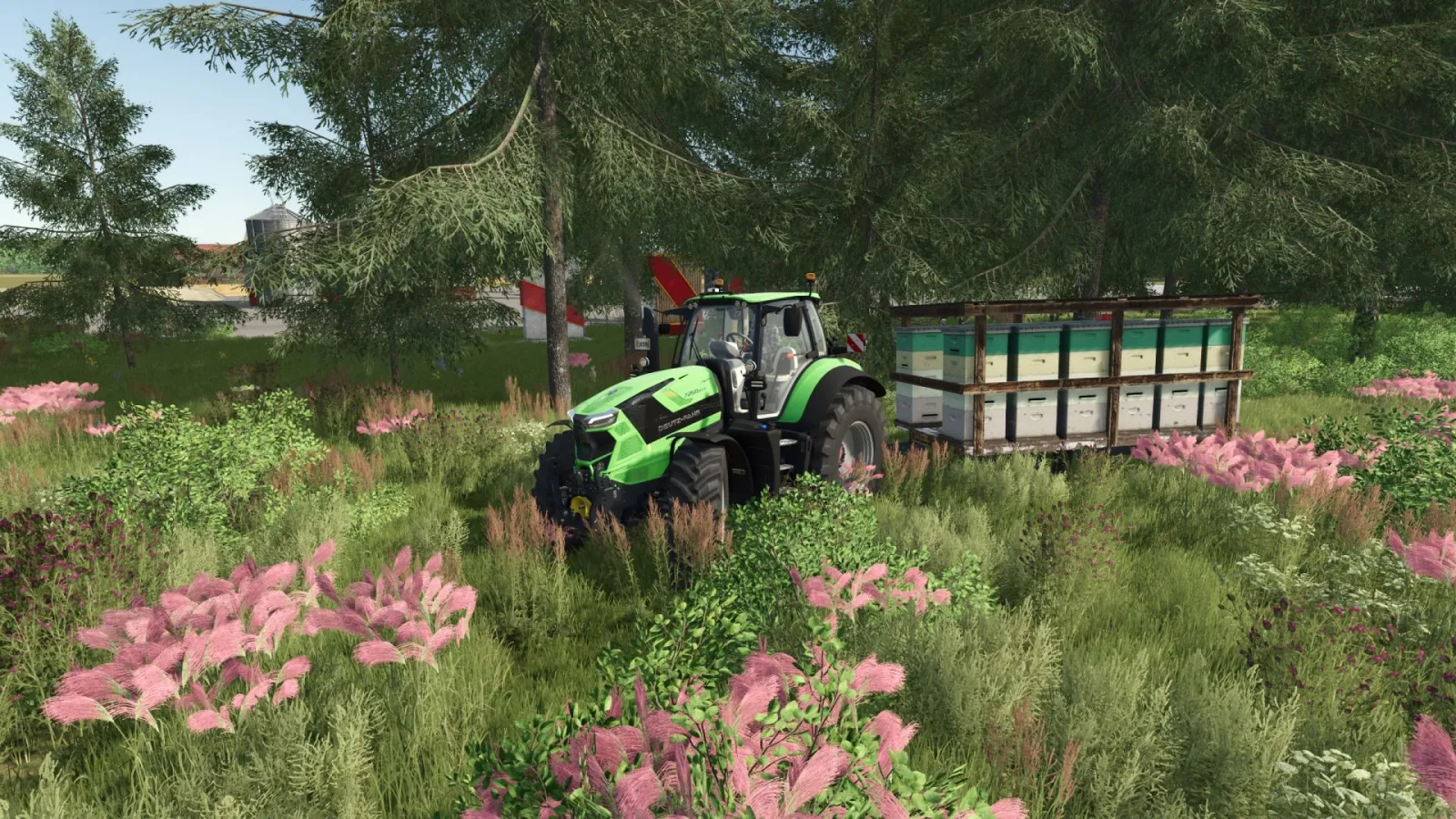 Old trailer with beehives FS25 - screenshot 2