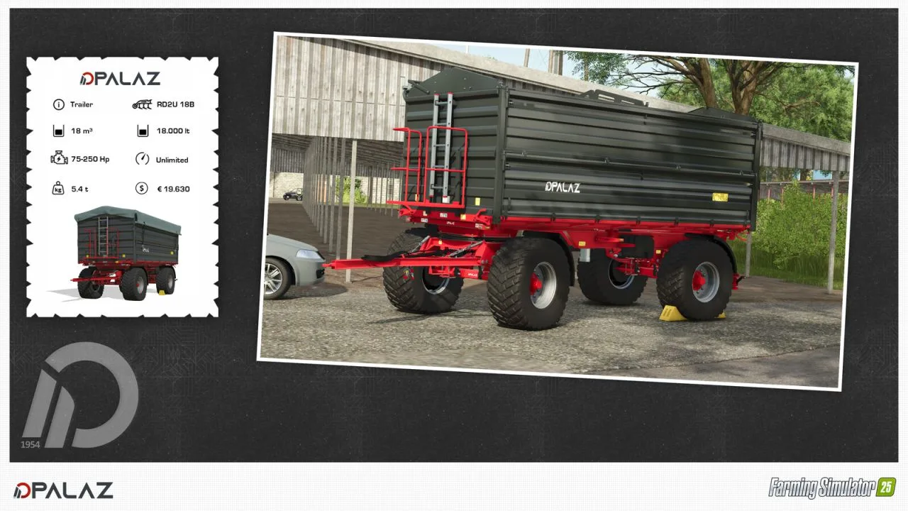Palaz RD2U 18B Trailer FS25 - screenshot 2