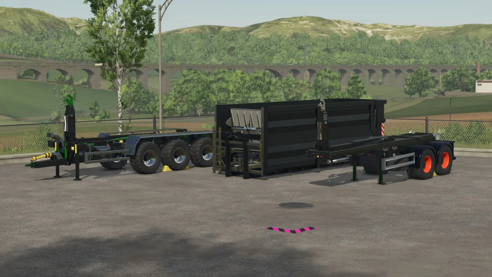 Ass-Multi Container with deportation sign including HKL trailers for trucks and tractors FS25 - screenshot 1