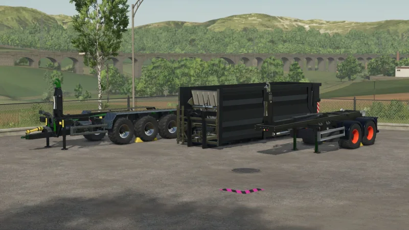 Ass-Multi Container with deportation sign including HKL trailers for trucks and tractors FS25