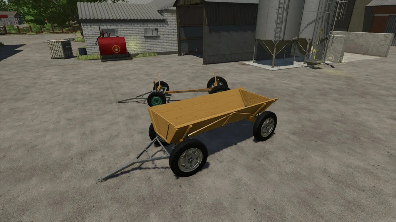 Wooden homemade trailer FS25 - screenshot 2