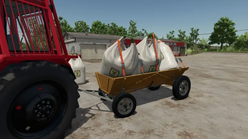 Wooden homemade trailer FS25