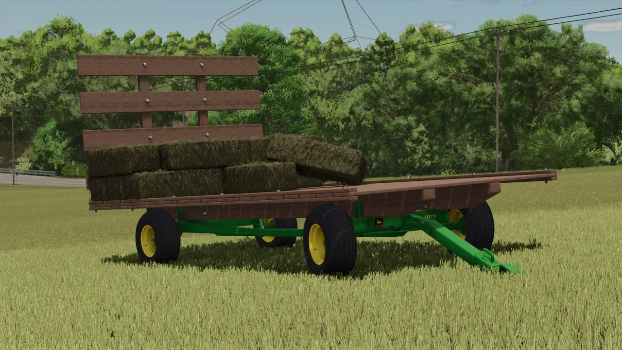 John Deere 1075 Hay Wagon FS25 - screenshot 1