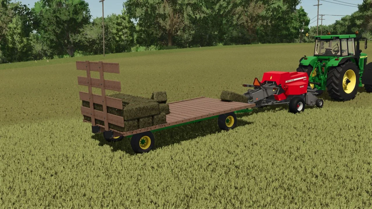 John Deere 1075 Hay Wagon FS25 - screenshot 2