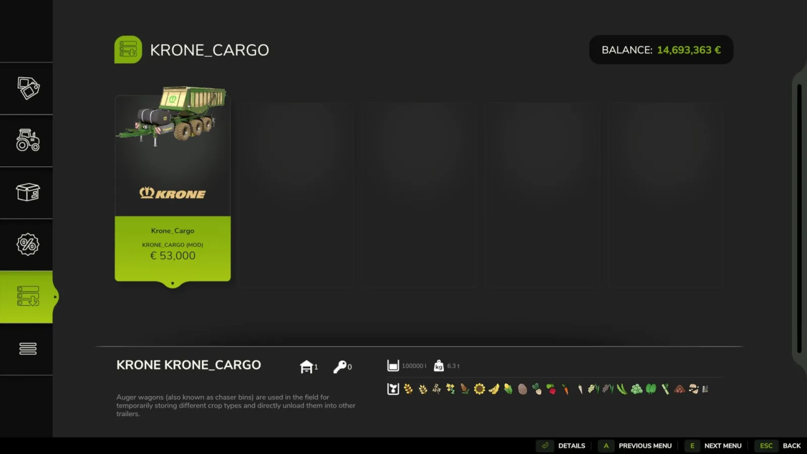 Krone BIgX Cargo FS25 - screenshot 3